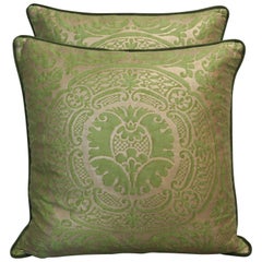 Pair of Orsini Patterned Fortuny Textile Pillows