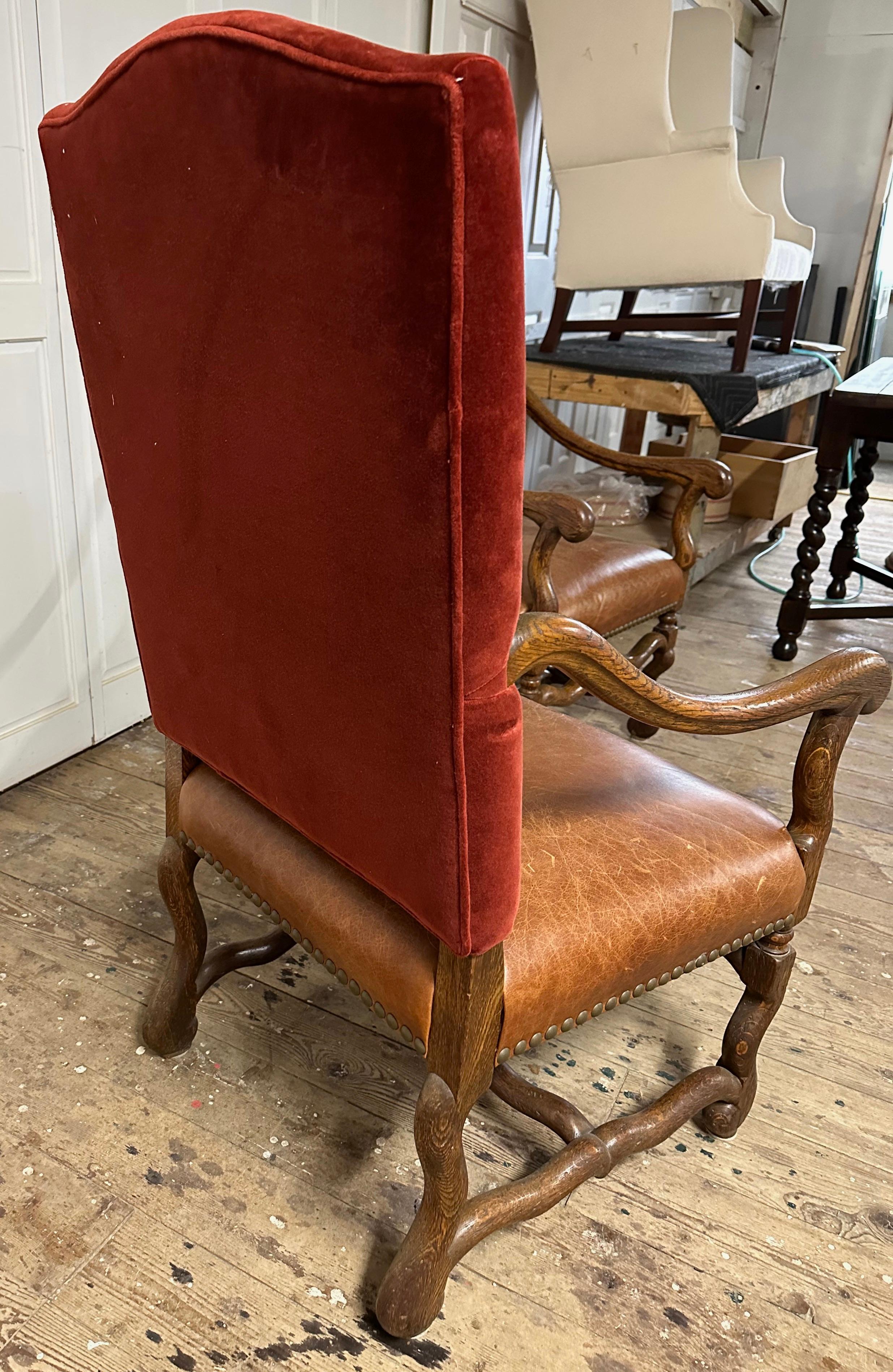 Pair of Os de Mouton Arm Chairs For Sale 3