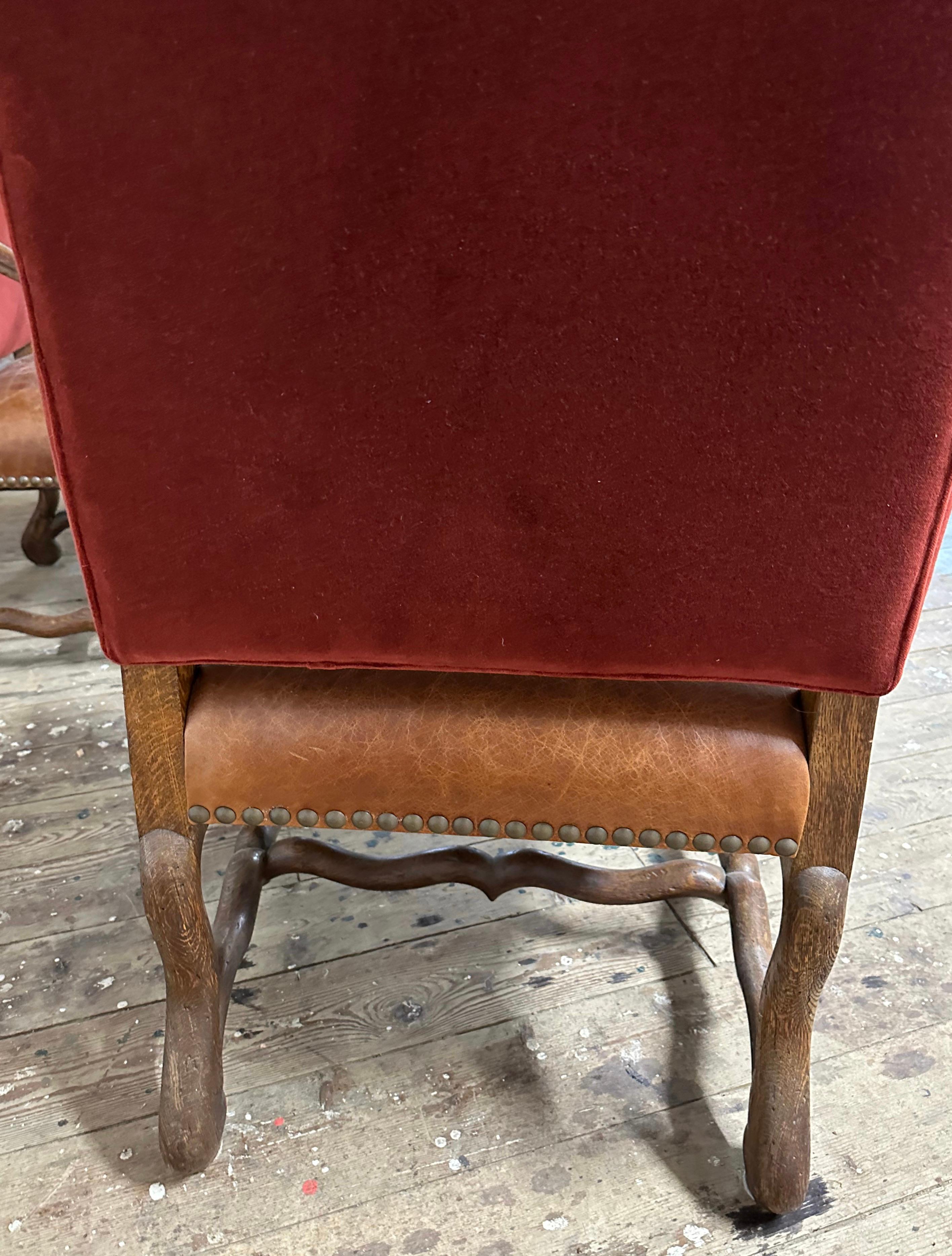 Pair of Os de Mouton Arm Chairs For Sale 4