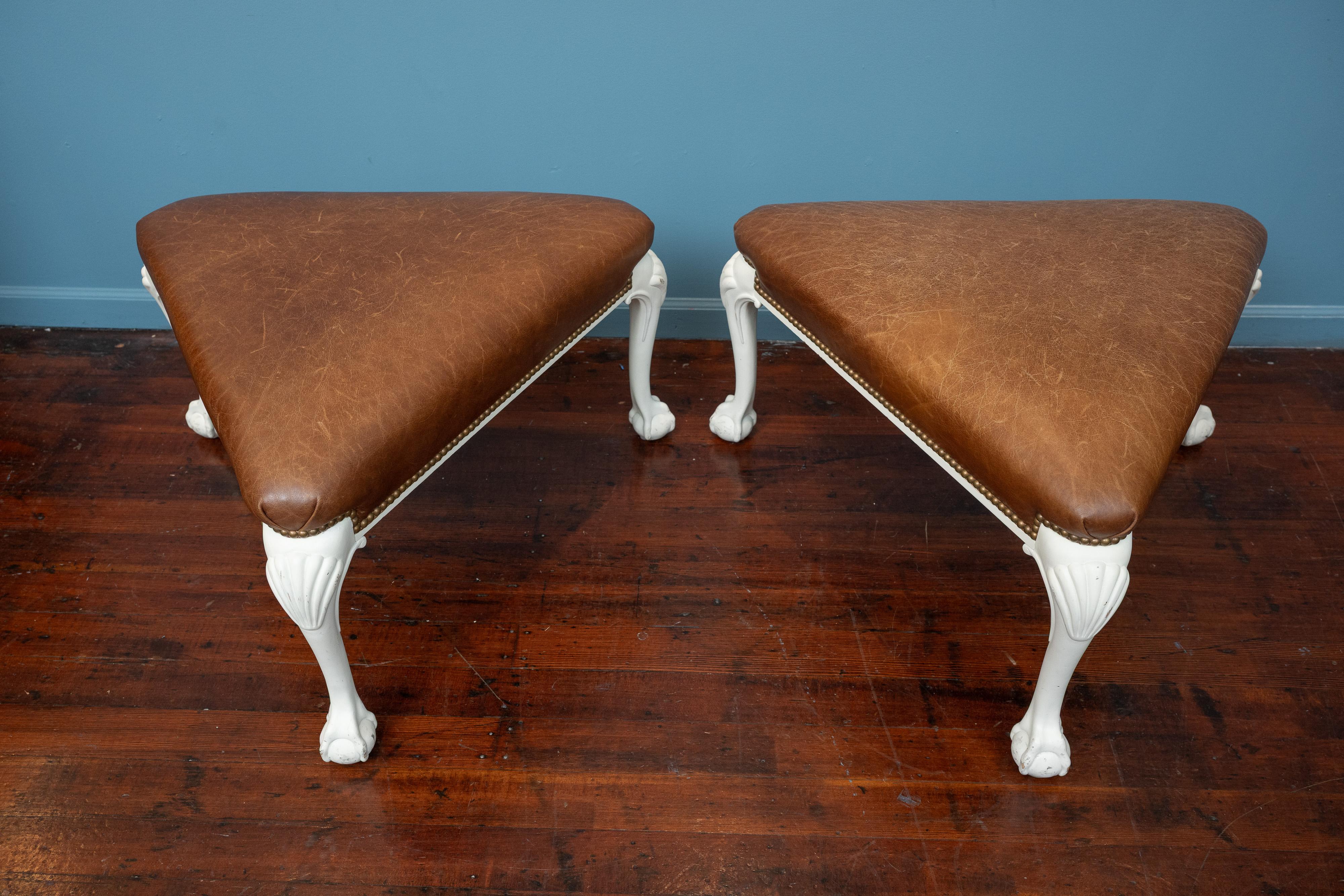 Pair of Oscar de la Renta Ottoman For Sale 3