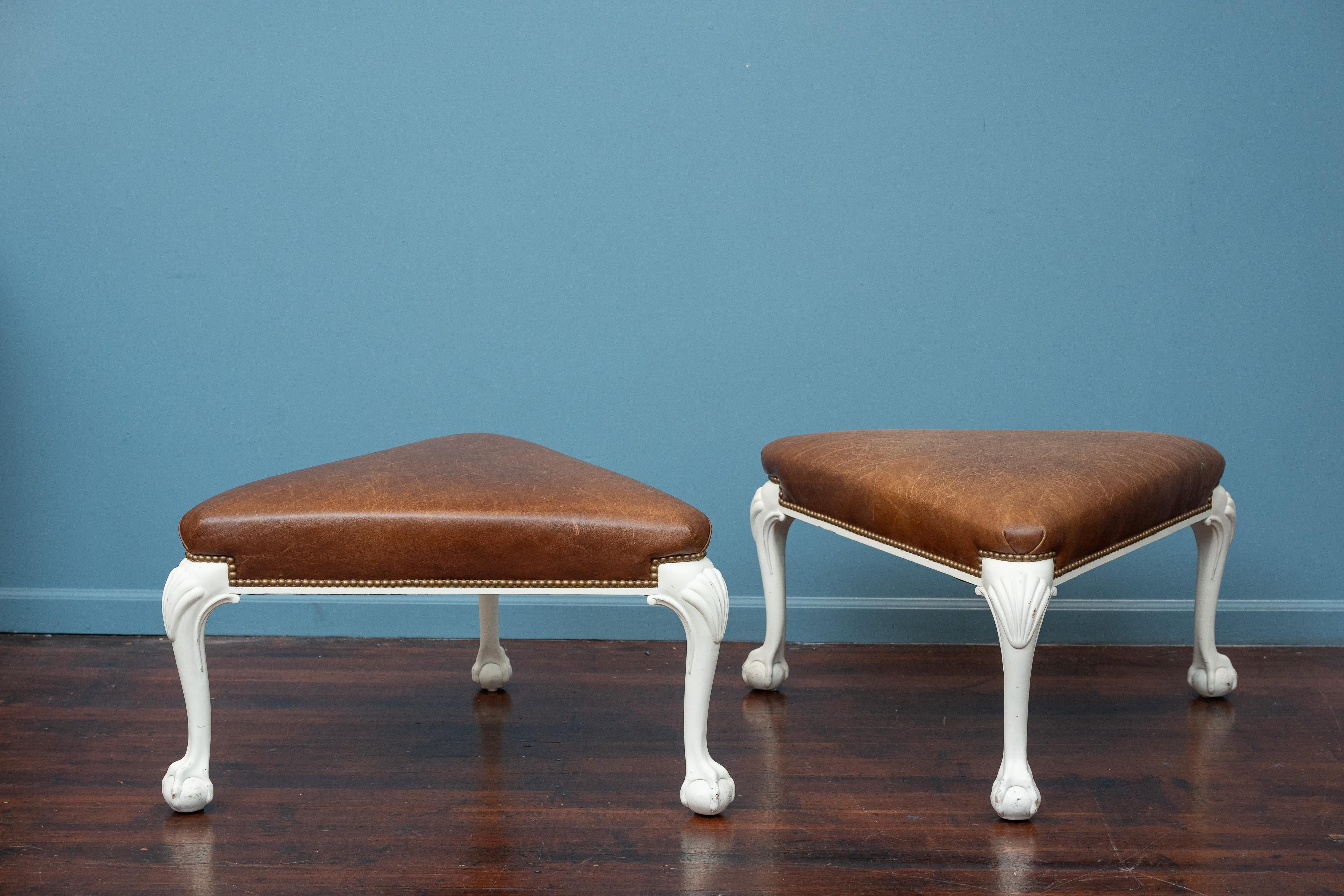 American Pair of Oscar de la Renta Ottoman For Sale