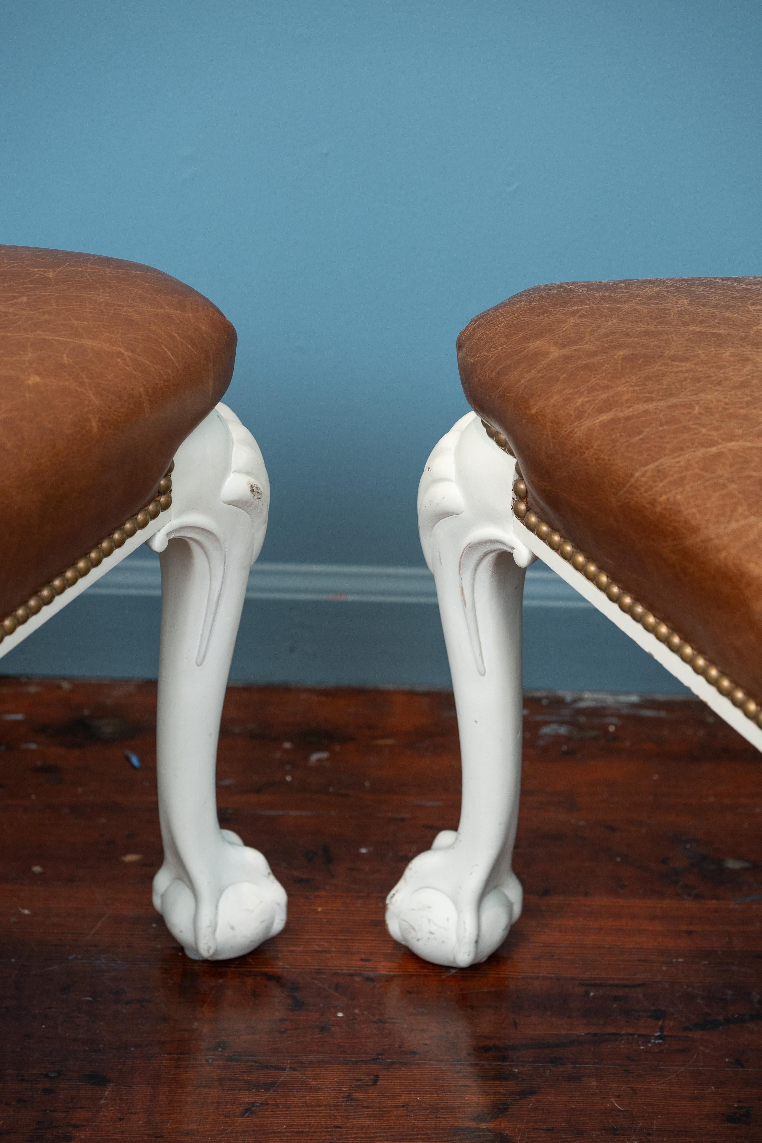 Upholstery Pair of Oscar de la Renta Ottoman For Sale
