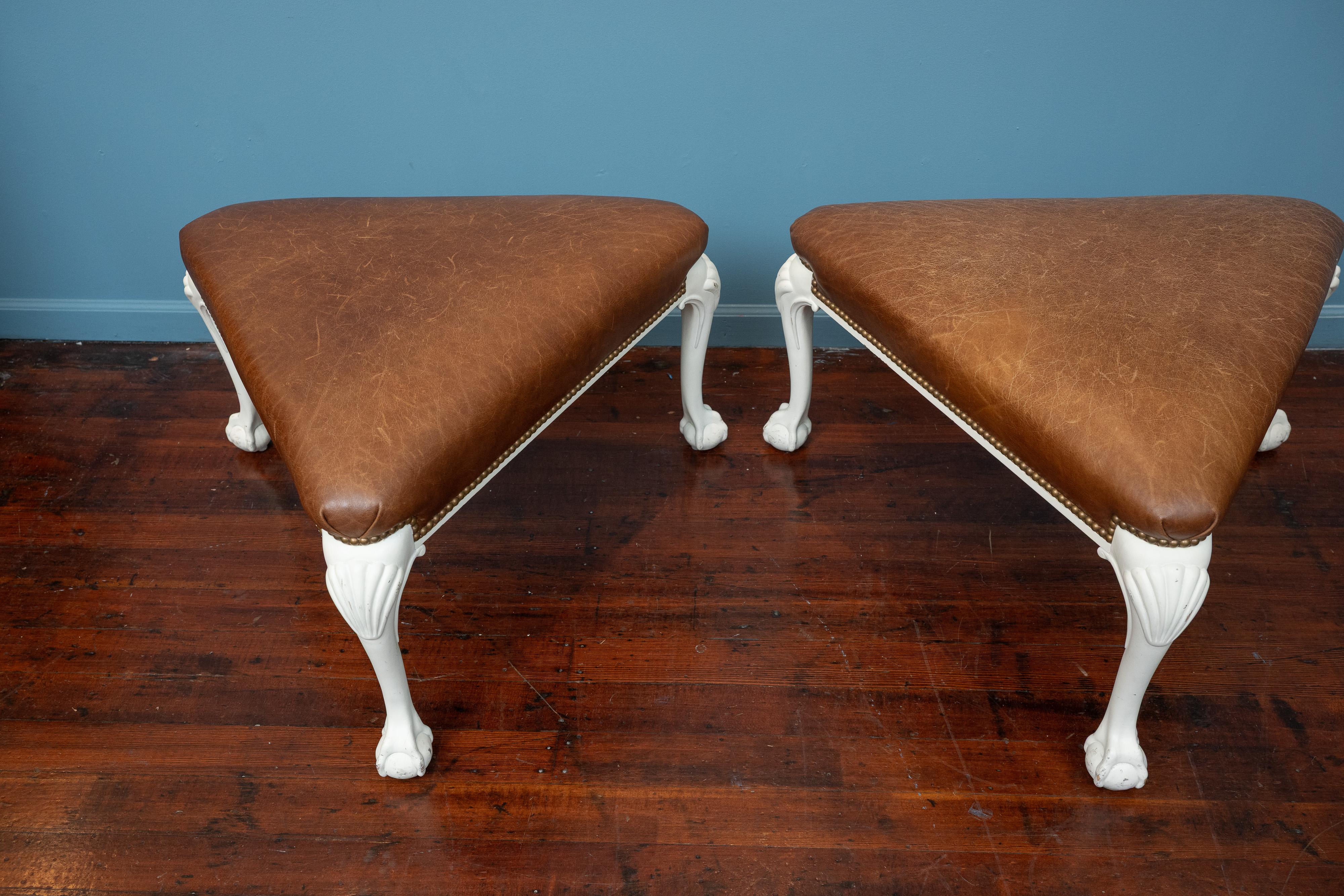 Pair of Oscar de la Renta Ottoman For Sale 2