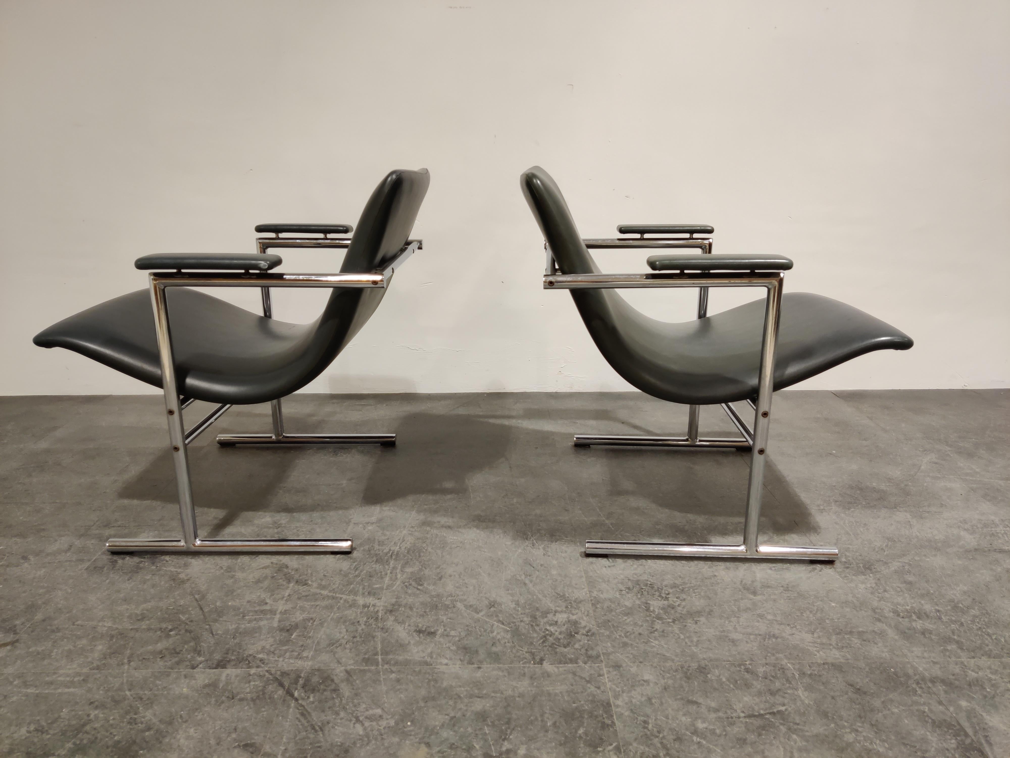 Mid-Century Modern Pair of Oslo Lounge Chairs by Rudi Verelst, 1970s