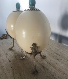 Pair of Ostrich Egg Accessories
