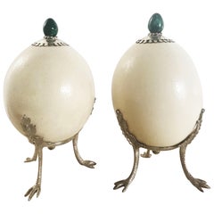 Pair of Ostrich Egg Accessories