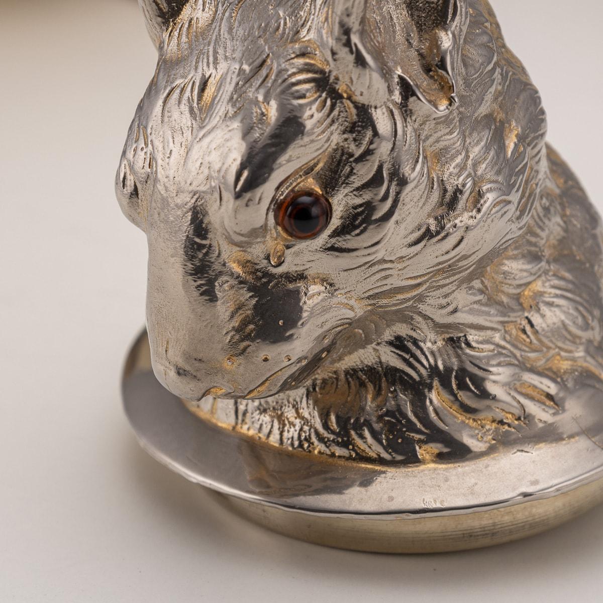 Pair Of Ostrich Egg Mounted Silver Plate Squirrels By Anthony Redmile, c.1970 9