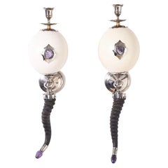 Pair of Ostrich Egg Wall Sconces by Anthony Redmile