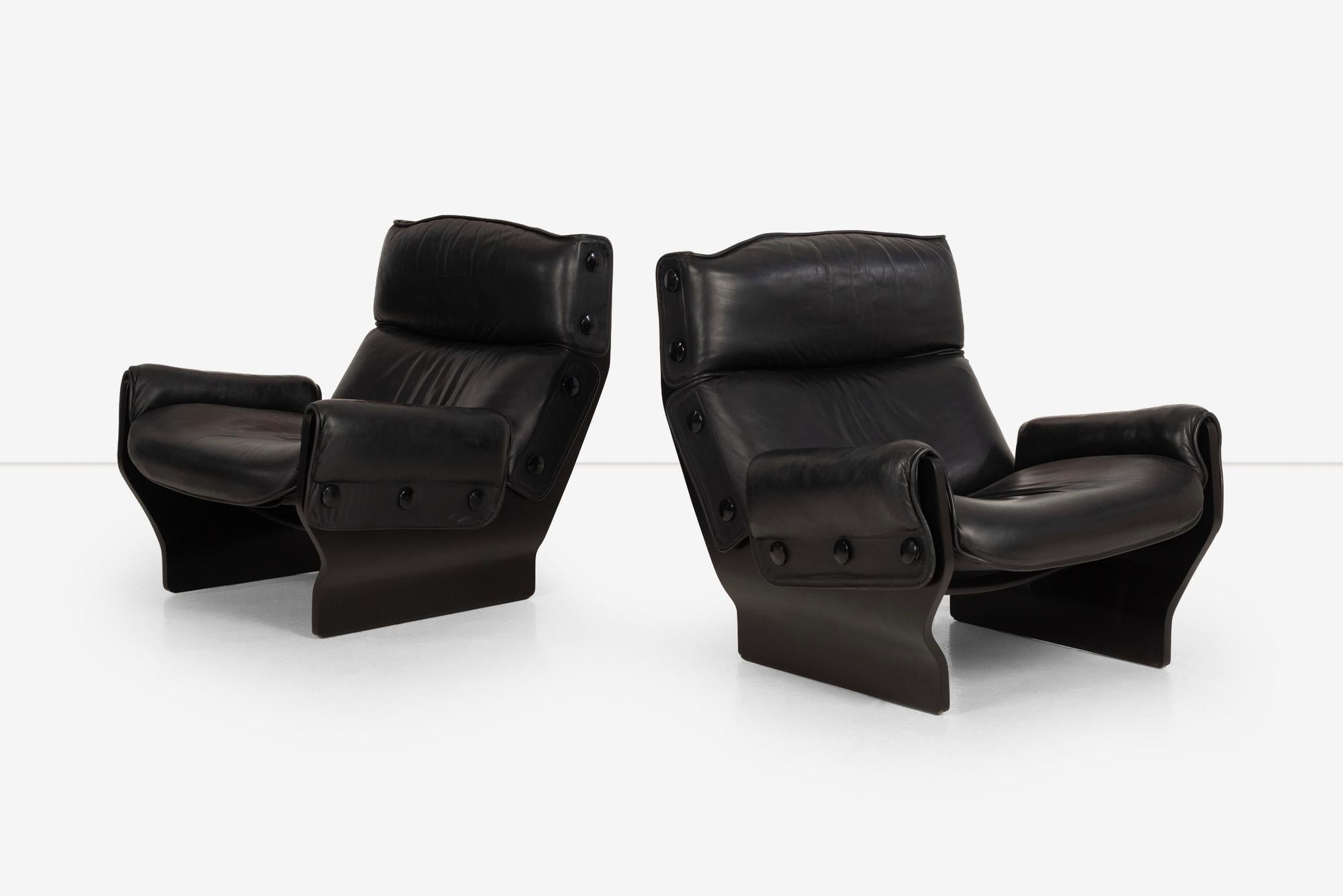 Italian Pair of Osvaldo Borsani 'Canada' Lounge Chairs for Tecno, Italy, 1960s  For Sale