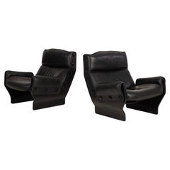 Pair of Osvaldo Borsani 'Canada' Lounge Chairs for Tecno, Italy, 1960s