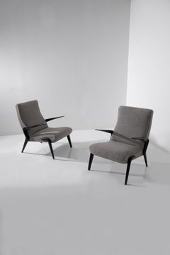 Pair of Osvaldo Borsani Mod P71 armchairs, with certificate