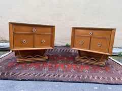 Pair of Osvaldo Borsani style bedside tables from the 60s