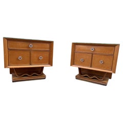 Paire de tables de chevet de style Osvaldo Borsani des années 60