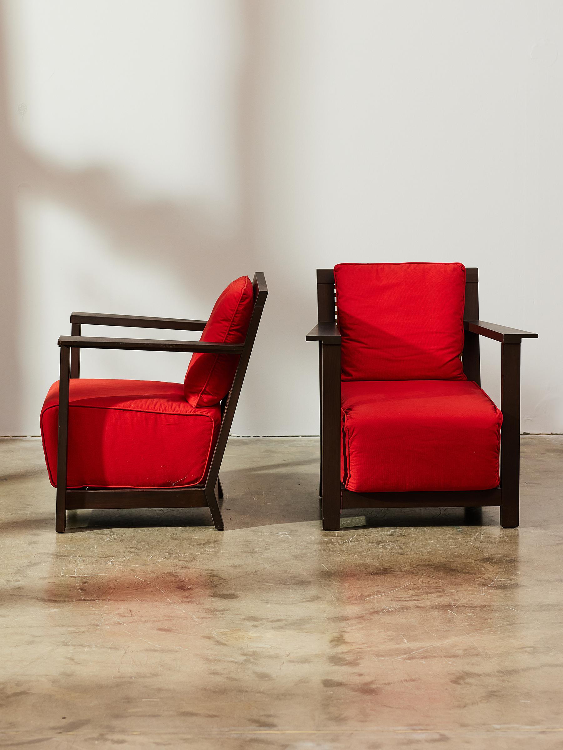 Post-Modern  Pair of Otto 111 Armchairs by Paola Navone for Gervasoni, 1990s
