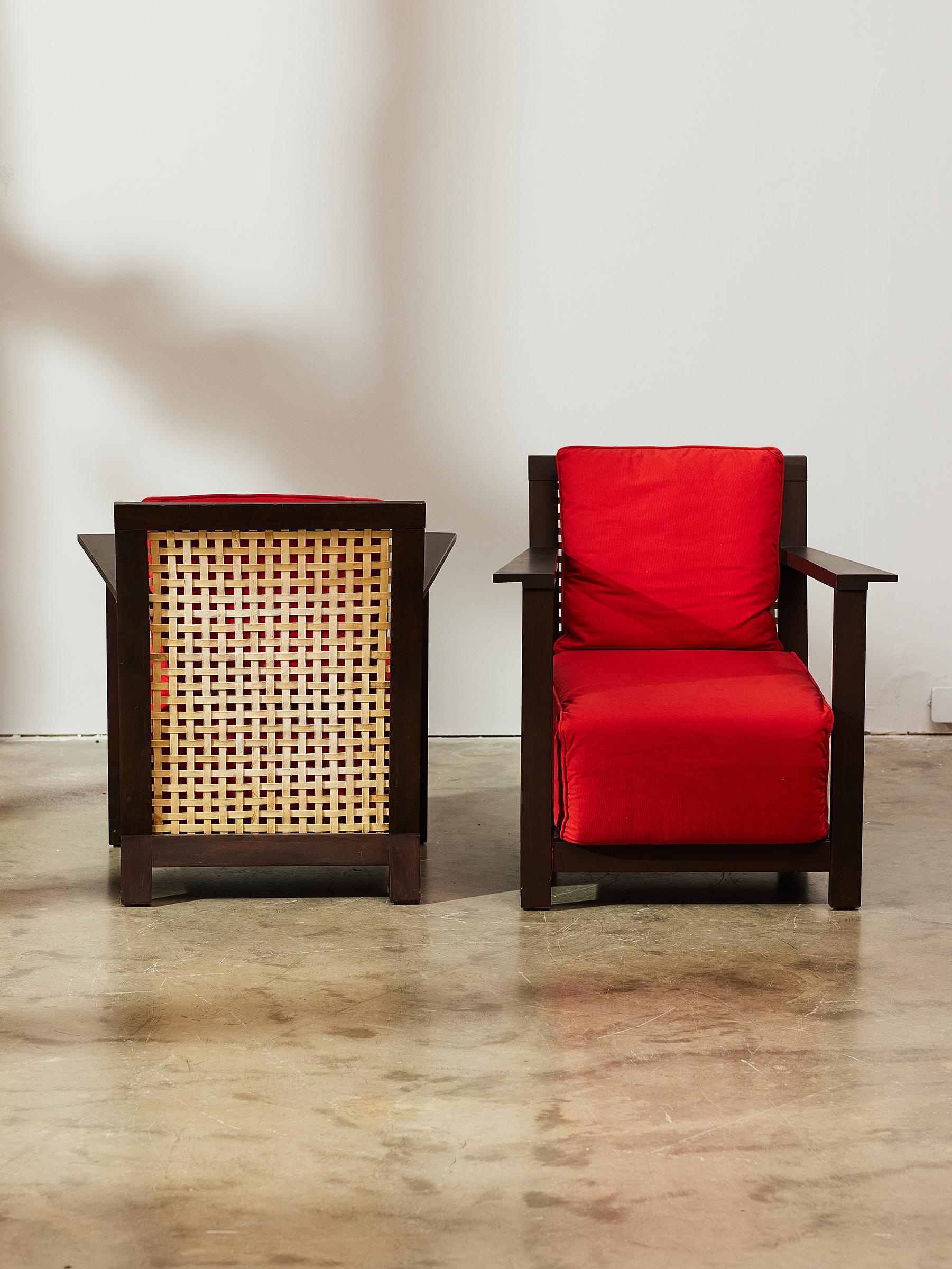 Italian  Pair of Otto 111 Armchairs by Paola Navone for Gervasoni, 1990s