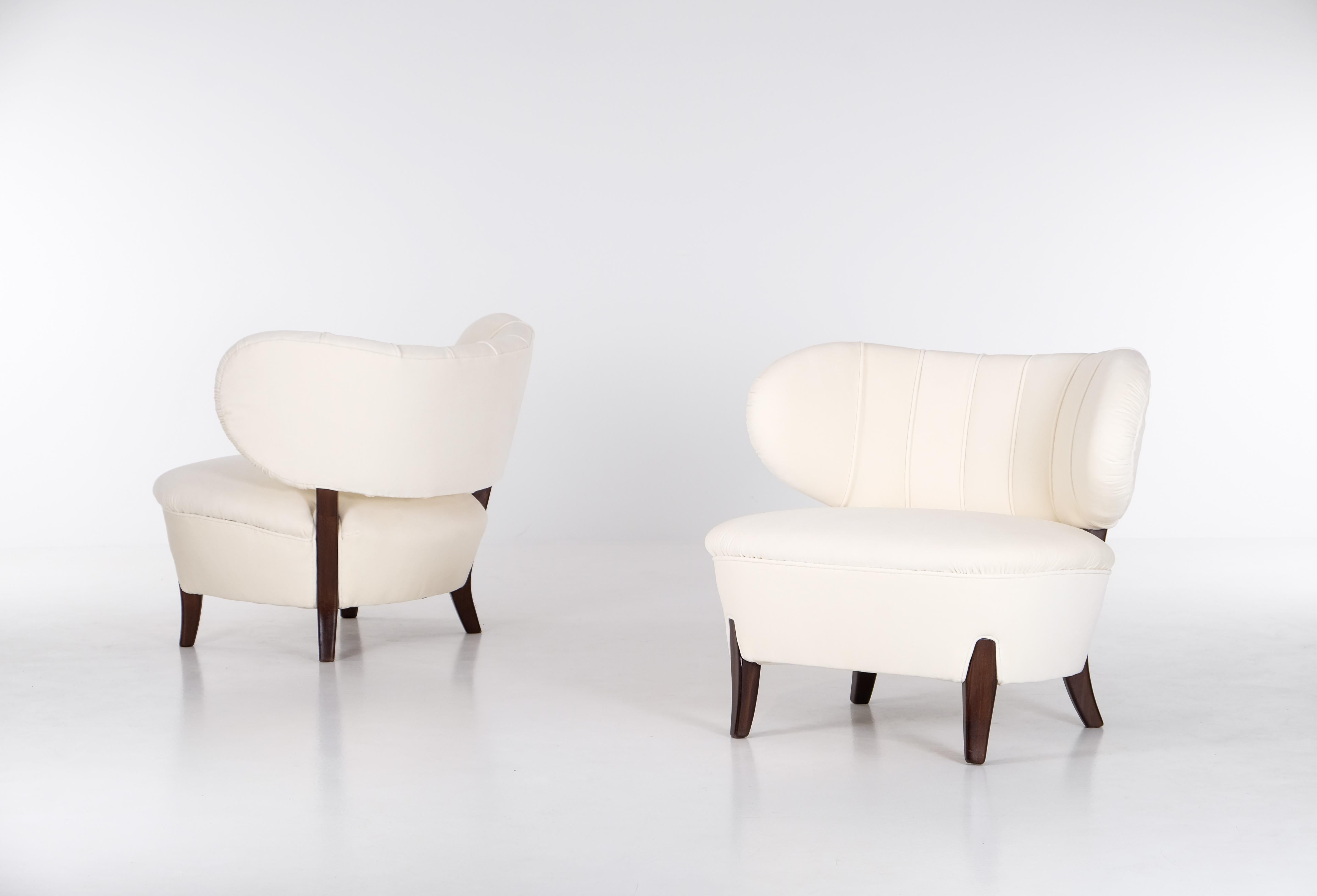 Pair of Otto Schulz Chairs, Sweden, 1940s In Good Condition For Sale In Stockholm, SE