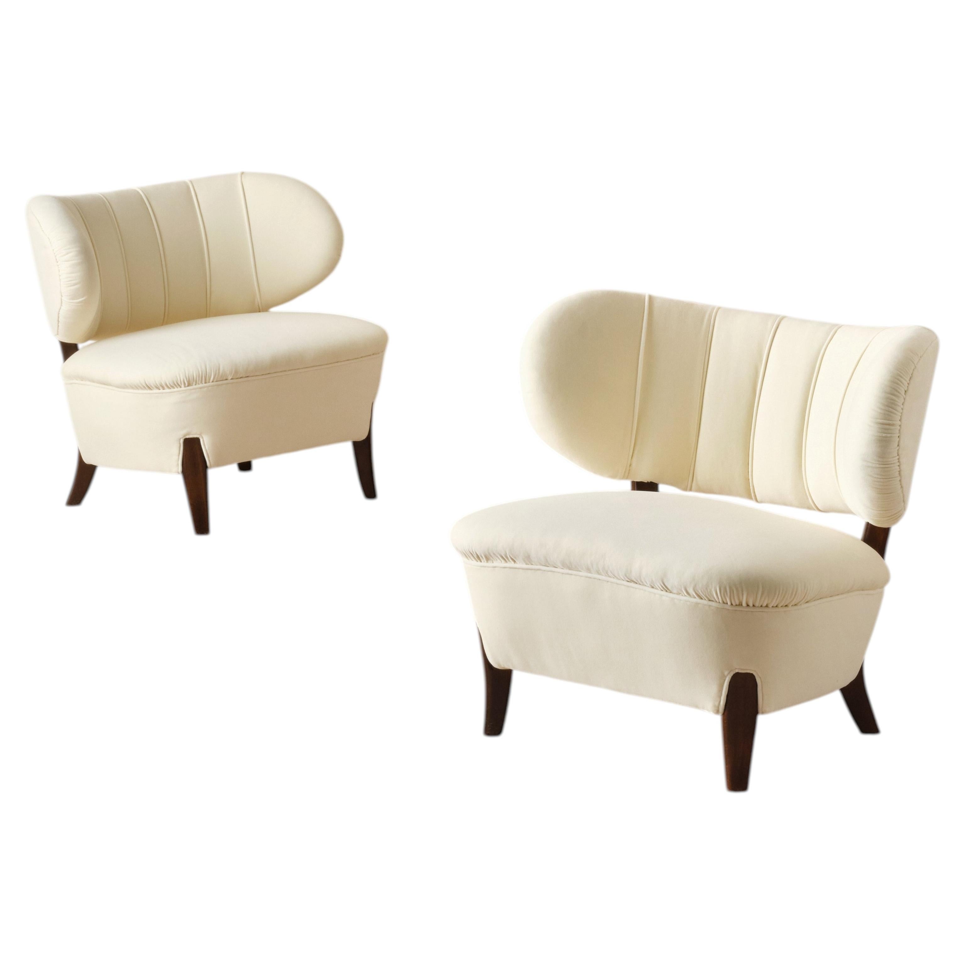 Pair of Otto Schulz Chairs, Sweden, 1940s