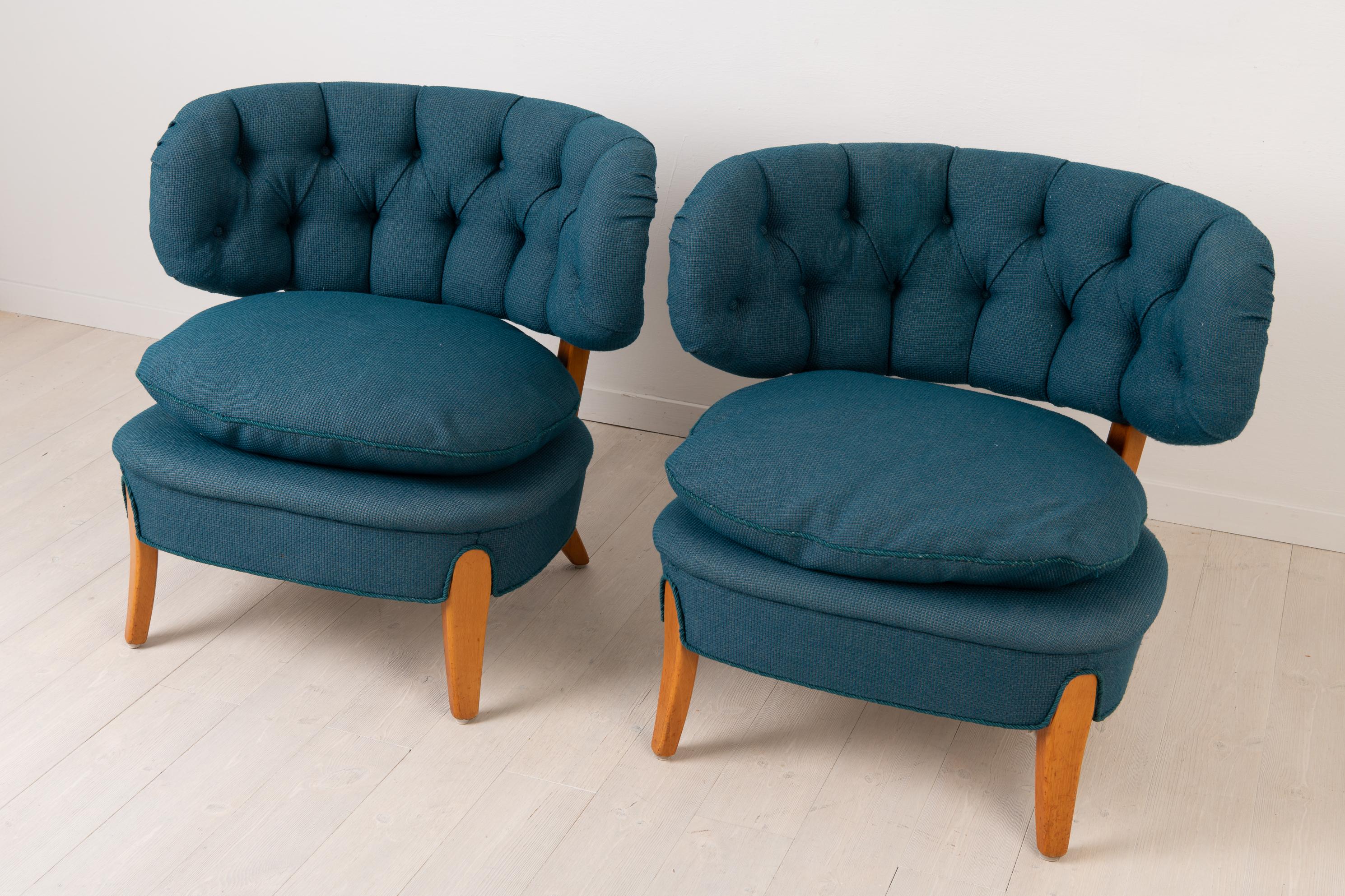 Pair of Otto Schulz Easy Lounge Chairs 3