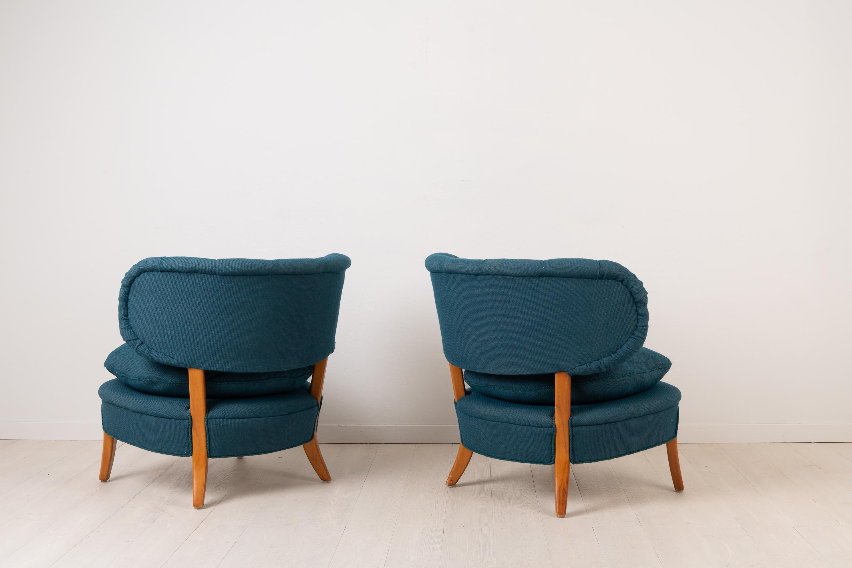 20th Century Pair of Otto Schulz Easy Lounge Chairs
