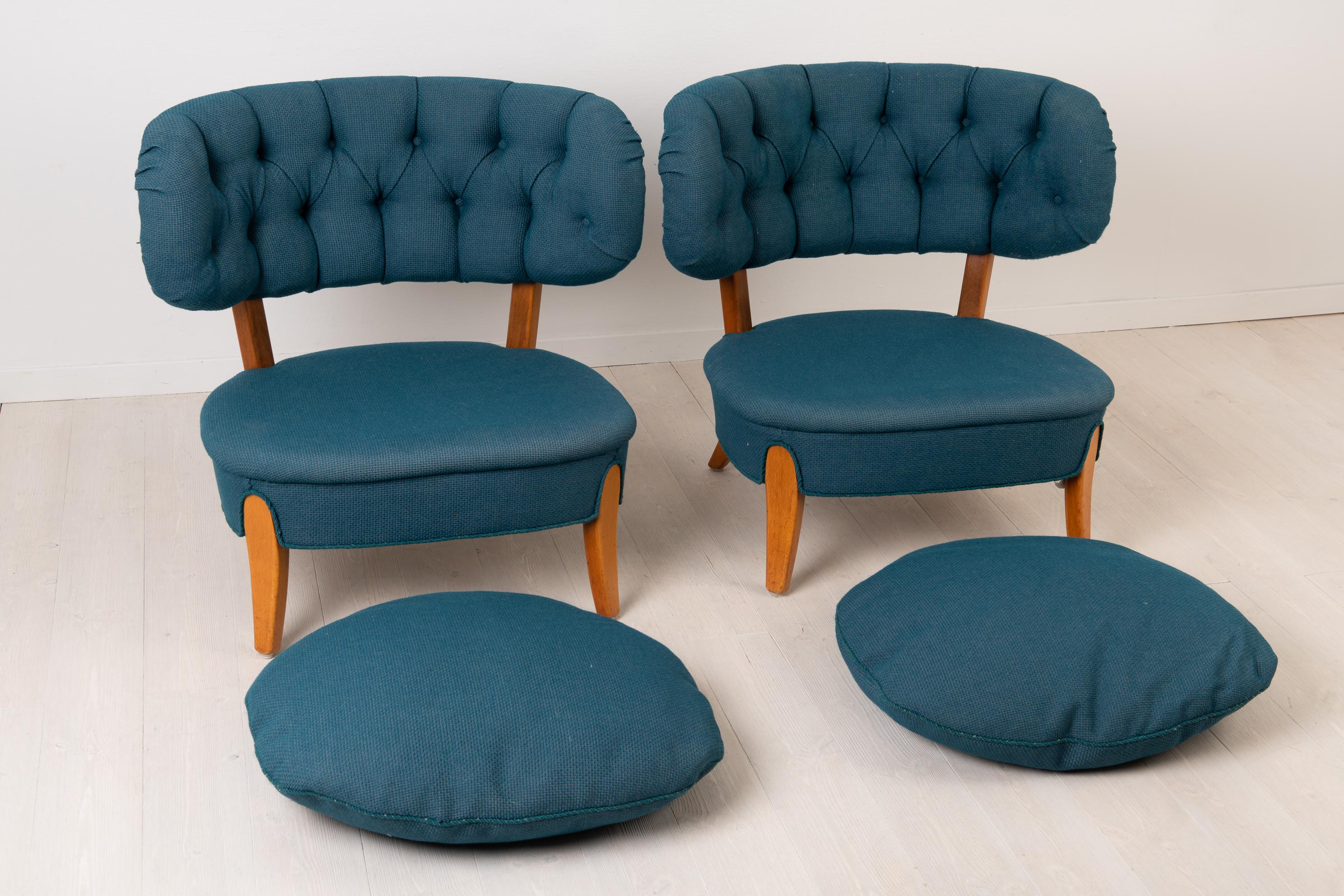 Pair of Otto Schulz Easy Lounge Chairs 1