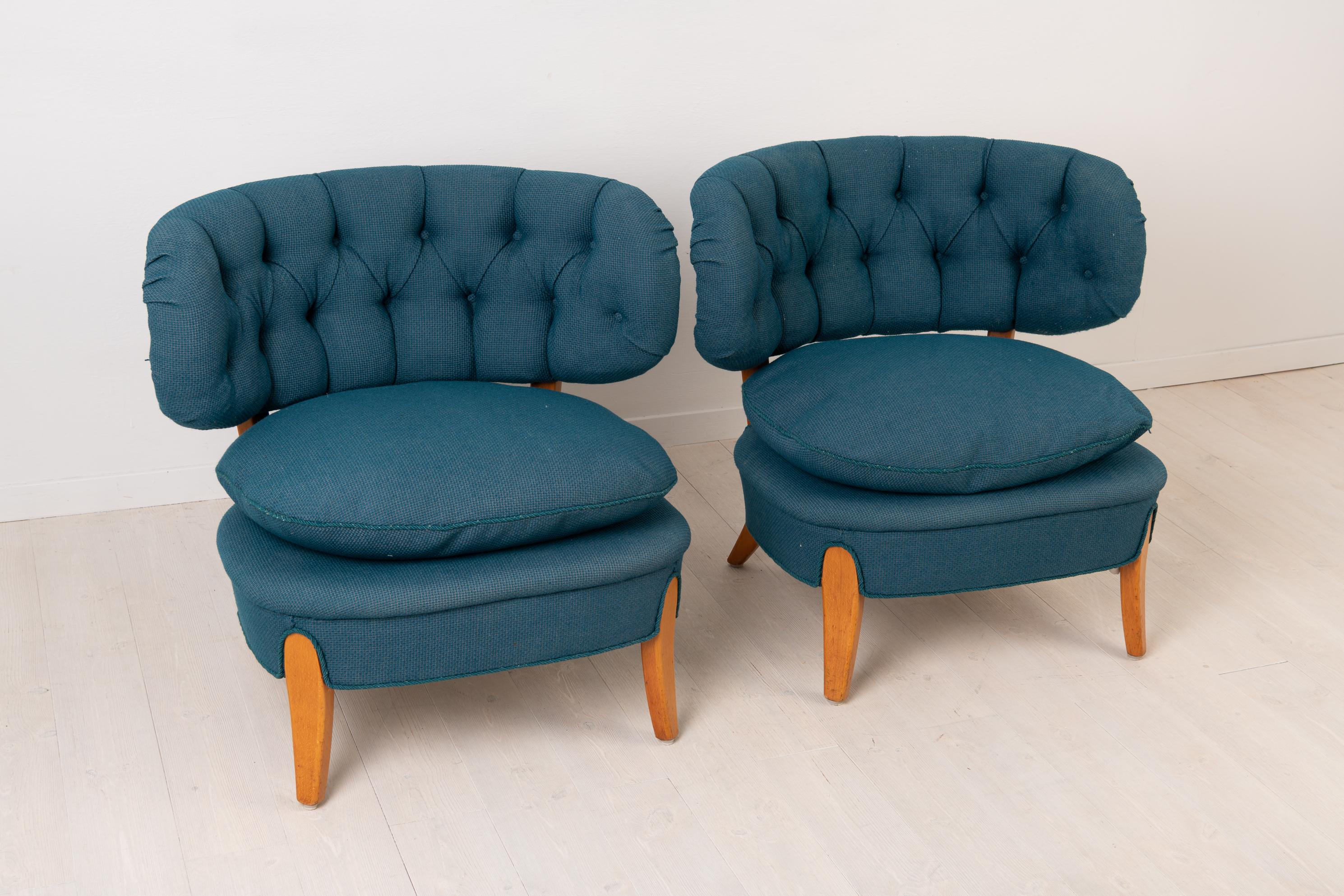 Pair of Otto Schulz Easy Lounge Chairs 2