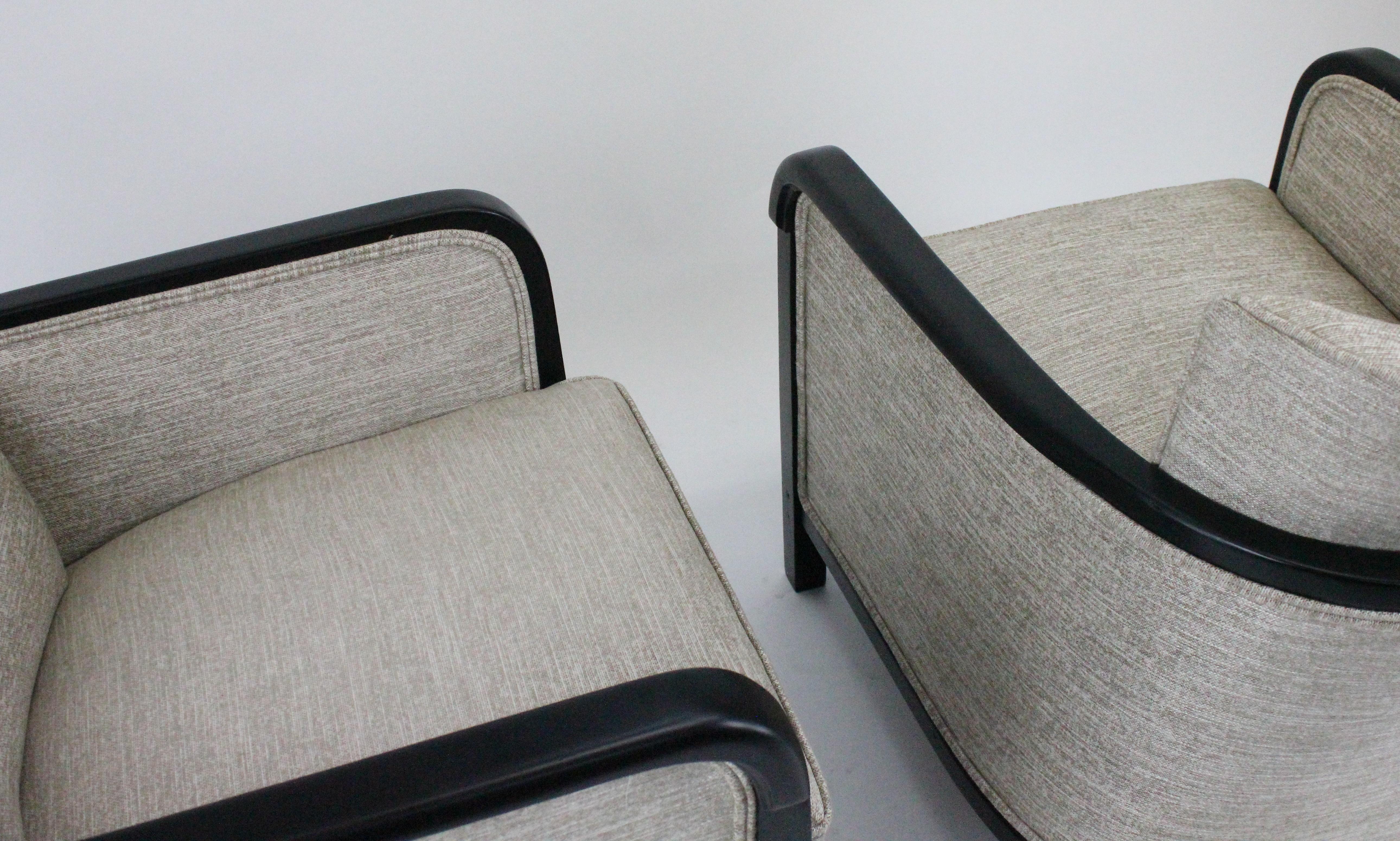 Pair of Otto Schulz Lounge Chairs for Boet Göteborg, Sweden, 1930s 3