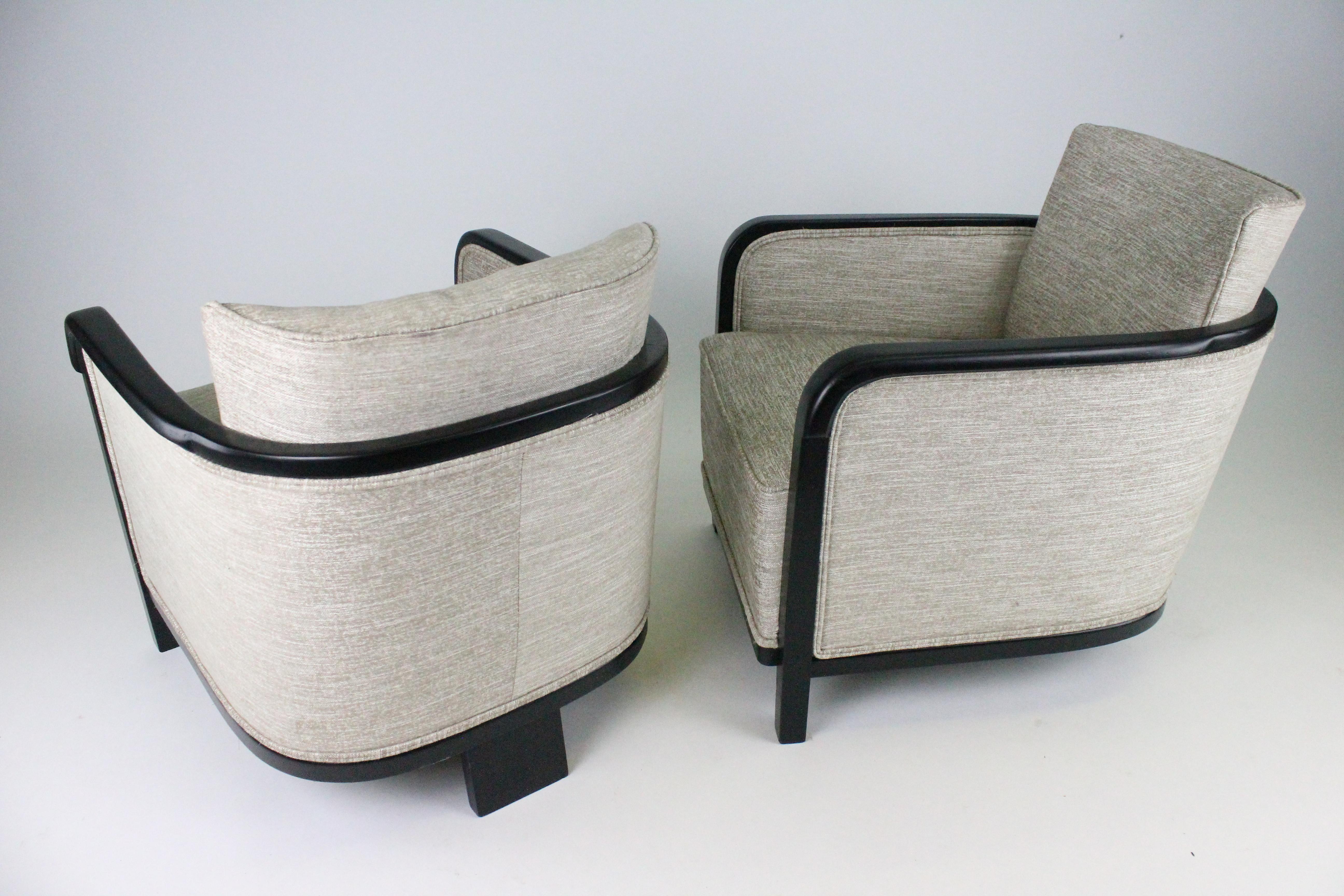 Swedish Pair of Otto Schulz Lounge Chairs for Boet Göteborg, Sweden, 1930s