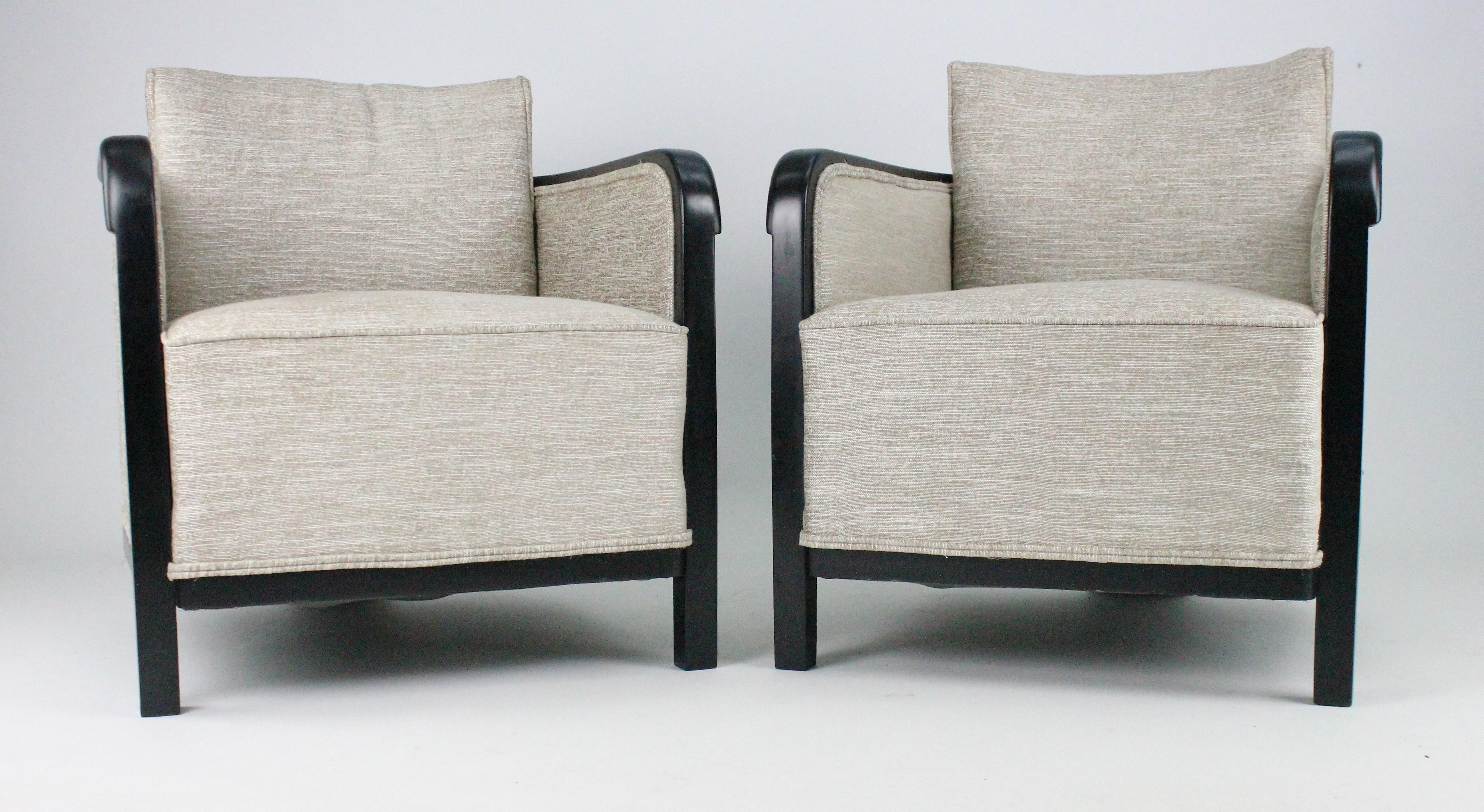 Mid-20th Century Pair of Otto Schulz Lounge Chairs for Boet Göteborg, Sweden, 1930s