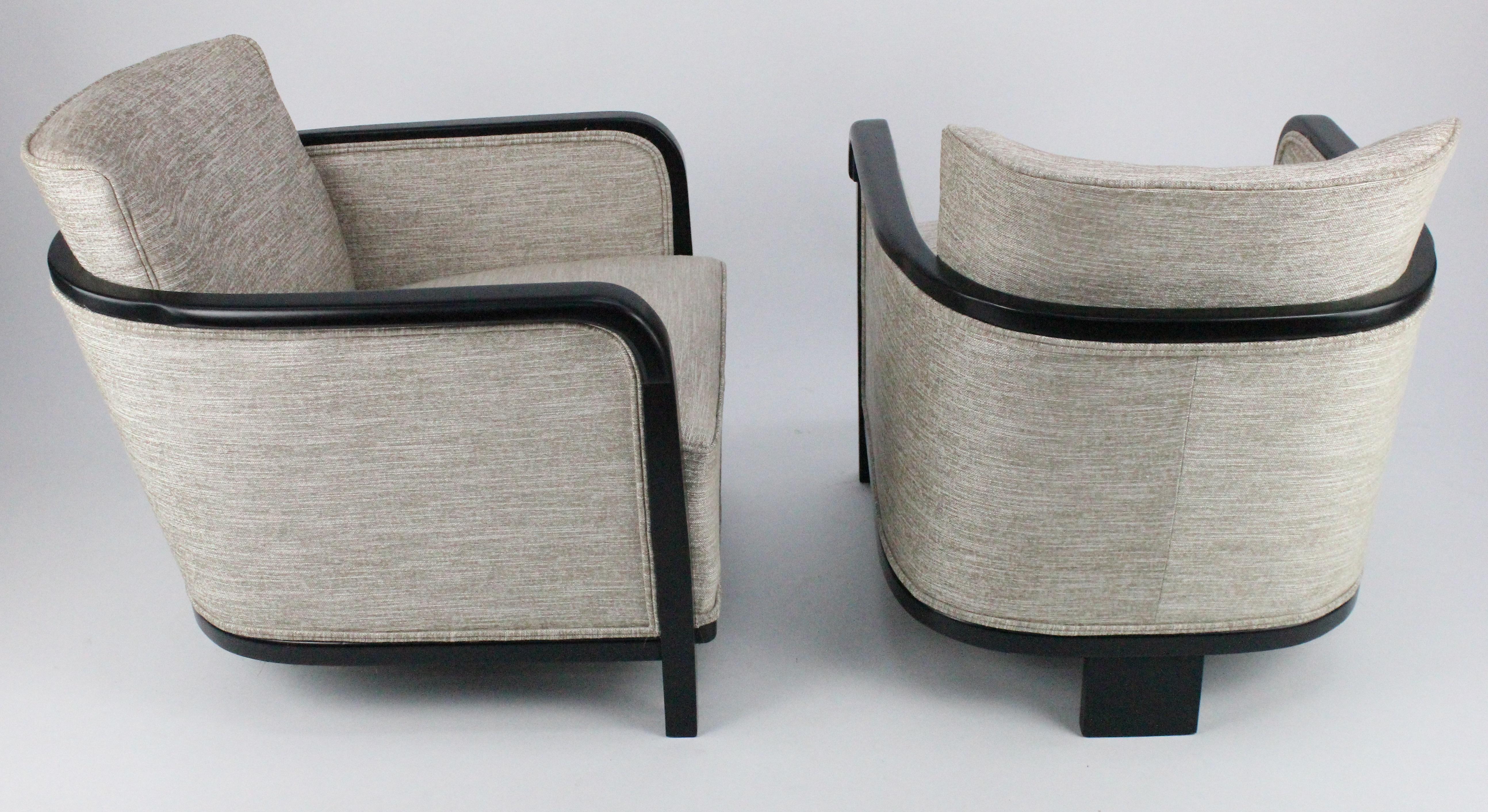 Fabric Pair of Otto Schulz Lounge Chairs for Boet Göteborg, Sweden, 1930s