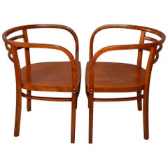 Pair of Otto Wagner Art Deco Chairs / Thonet, 1904