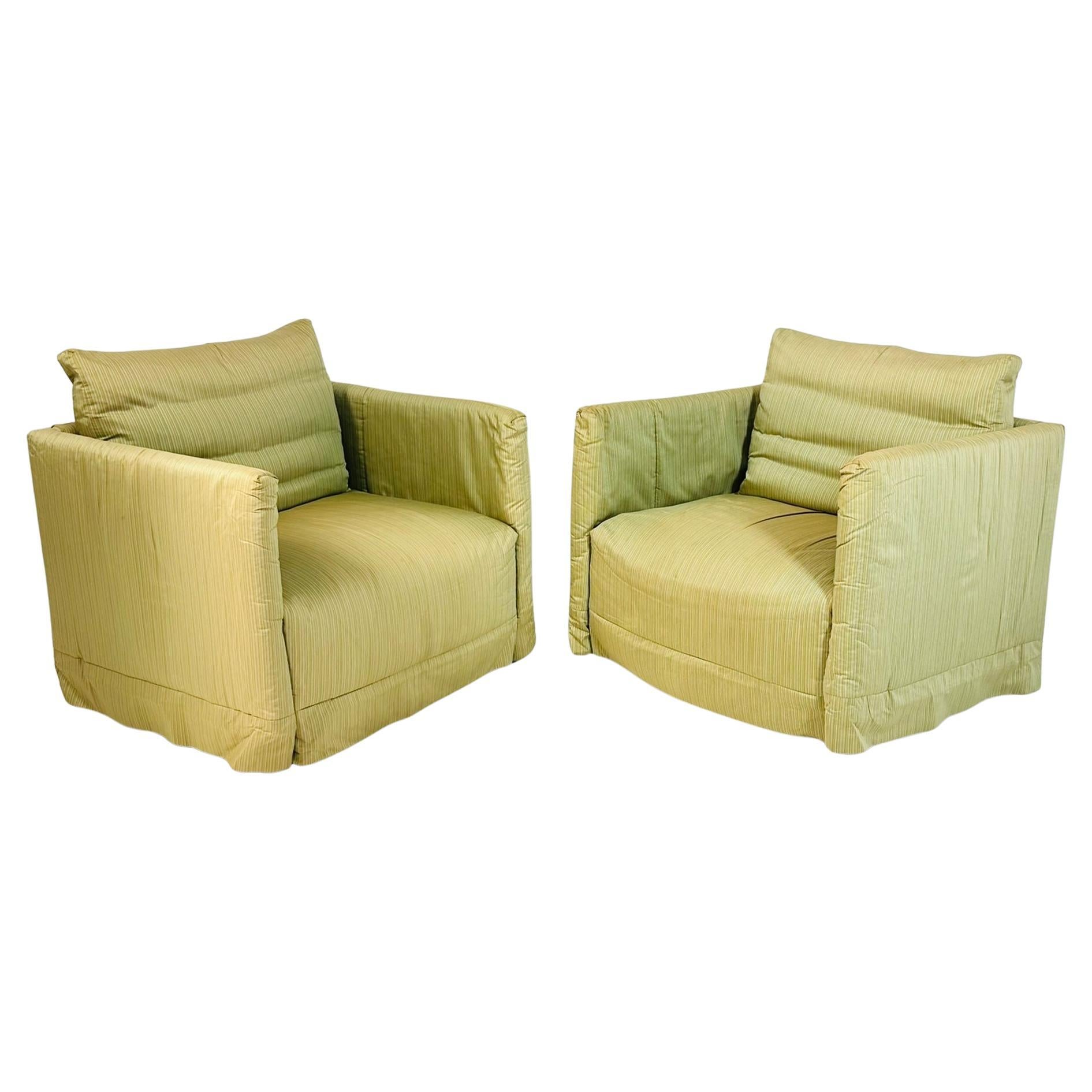 Pair of "Ottomama" Lounge Chairs Designed in Italy by B&B Italia, Dated 1985 For Sale