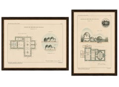 Pair of Ottoman Hammam Architectural Plans, Bursa Thermal Baths, Published 1924