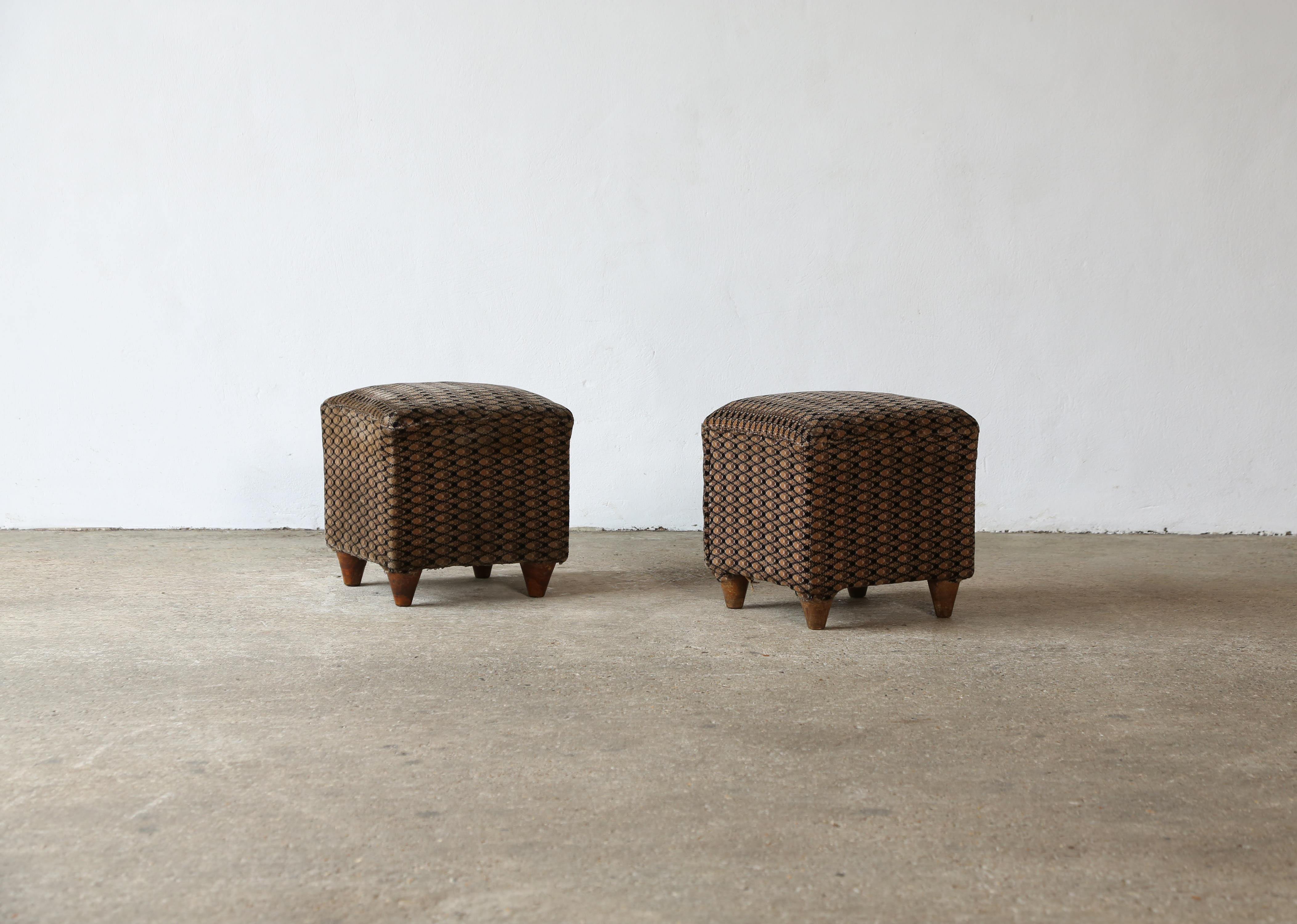 A pair of cute 1950s Italian ottomans. Priced and sold as a pair. Fast shipping worldwide.





