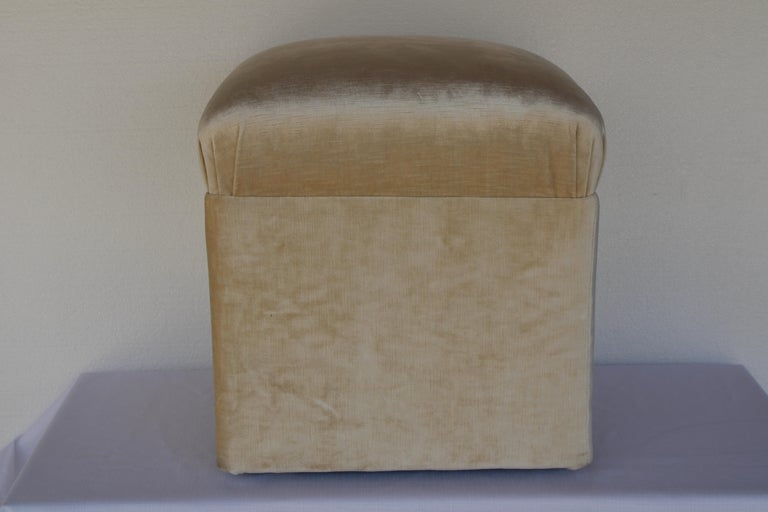 Pair of Ottomans on Rollers For Sale at 1stDibs