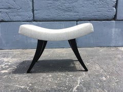 Pair of Ottomans or Stools with Saber Legs Modern