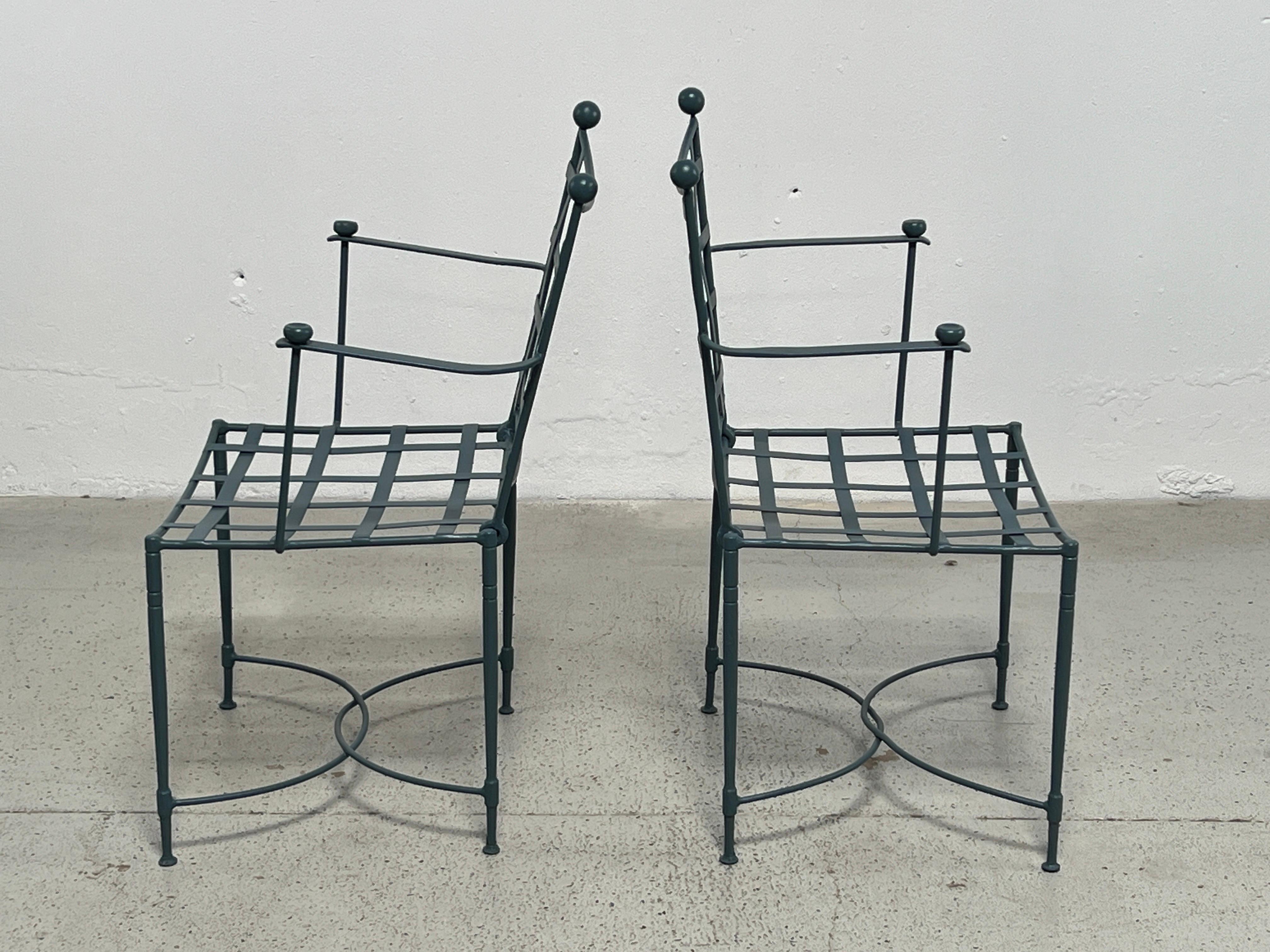 Pair of Outdoor Armchairs by Mario Papperzini for Salterini In Good Condition For Sale In Dallas, TX
