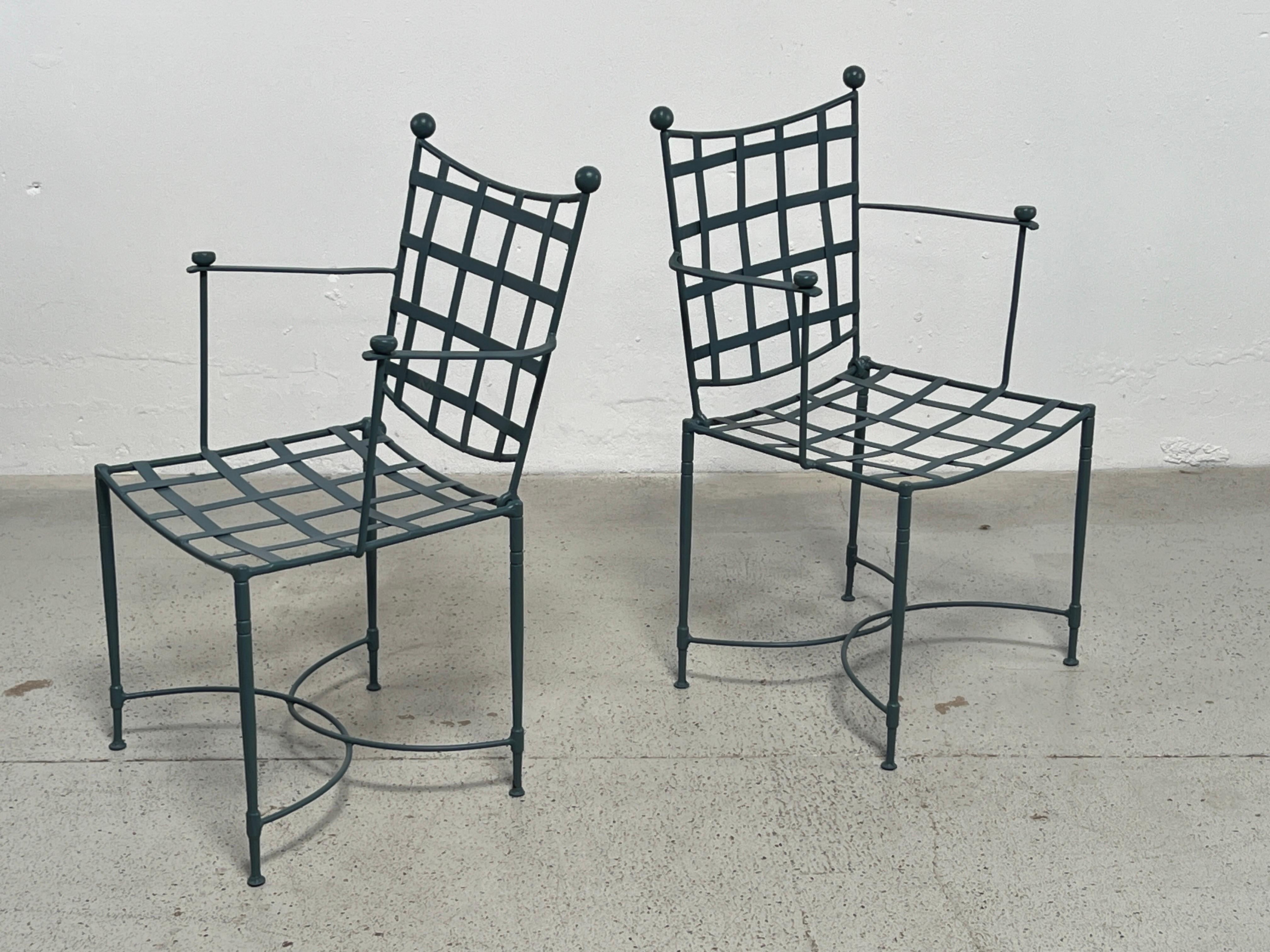Mid-20th Century Pair of Outdoor Armchairs by Mario Papperzini for Salterini For Sale