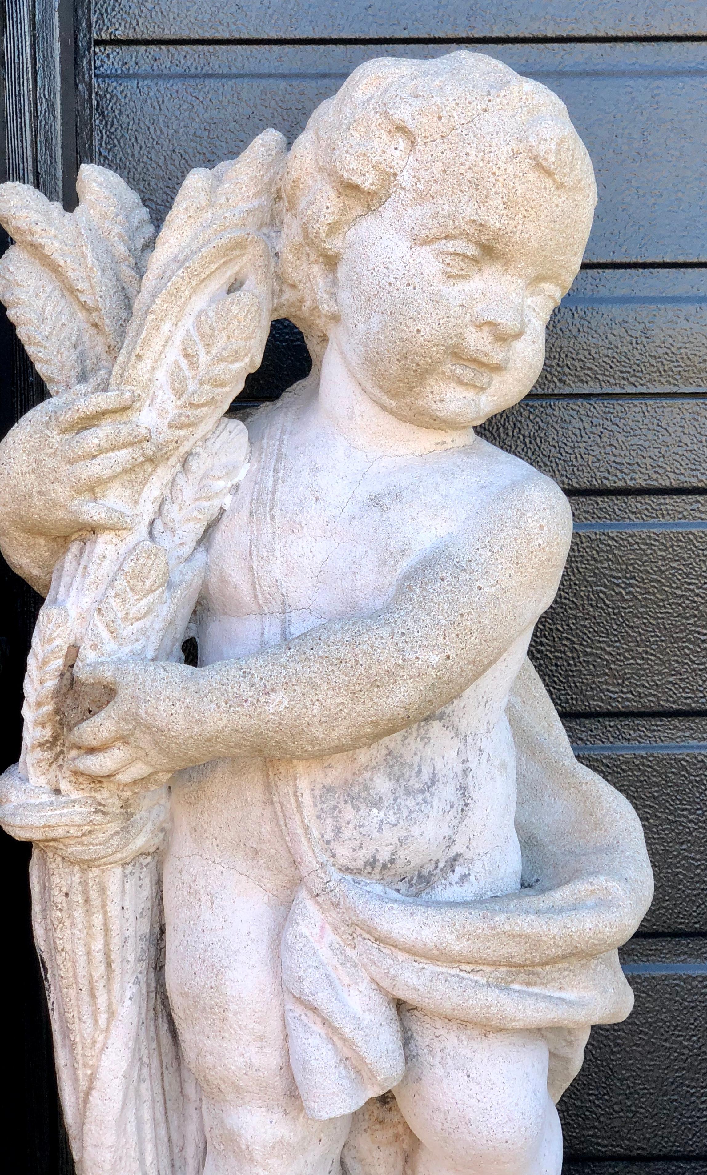 concrete garden cherubs