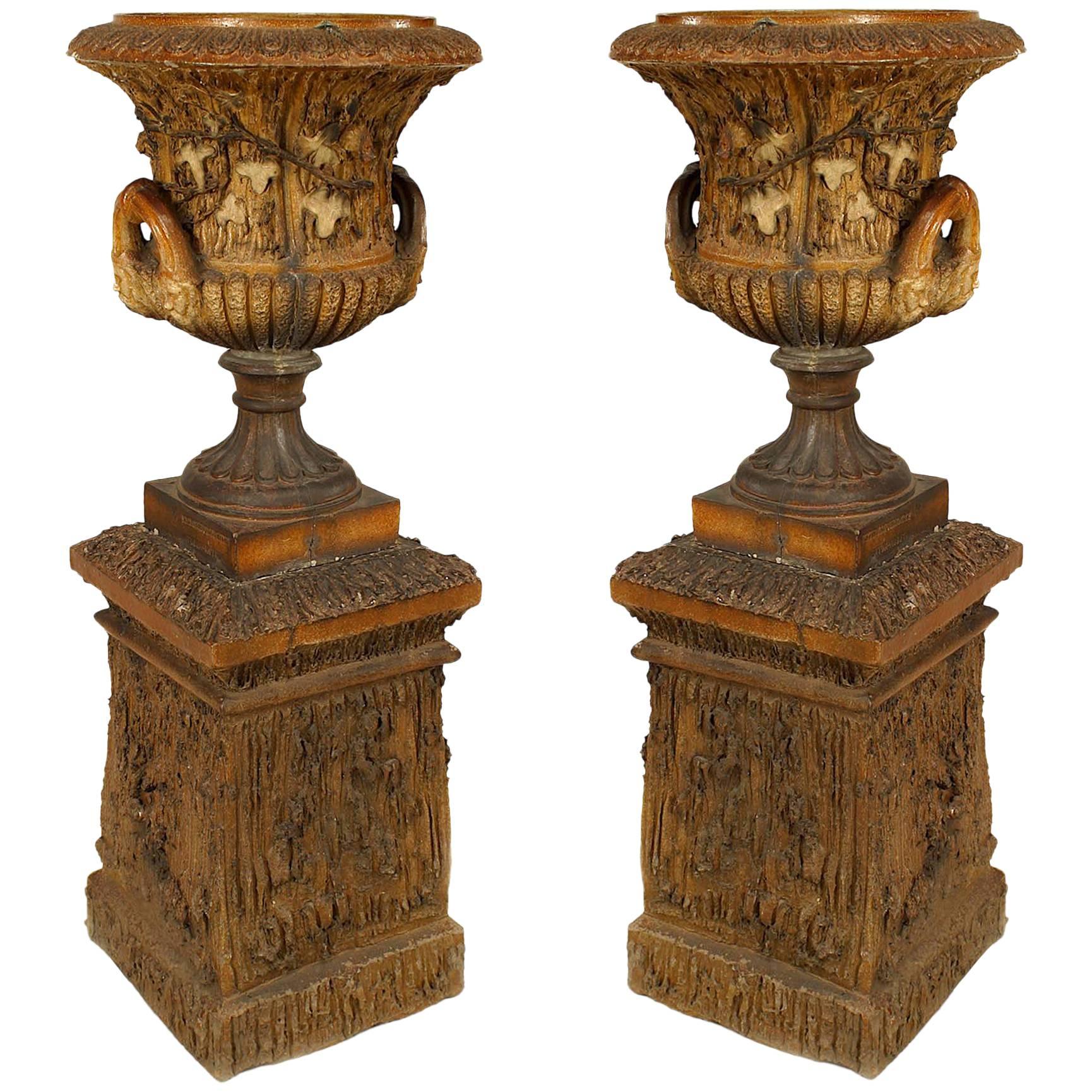 Pair of Outdoor English Victorian Urns