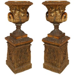 Pair of Outdoor English Victorian Urns