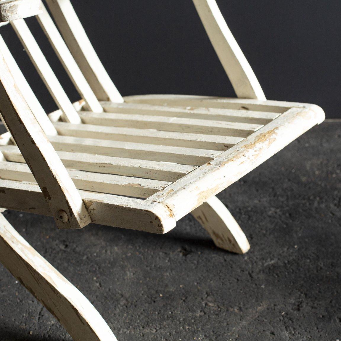 Legno Coppia di poltrone pieghevoli da esterno di Robert Mallet-Stevens in vendita
