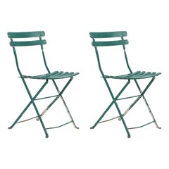 Used Pair of Outdoor French Iron Side Chairs