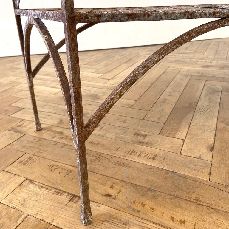 Pair of Outdoor Iron Garden Benches For Sale at 1stDibs