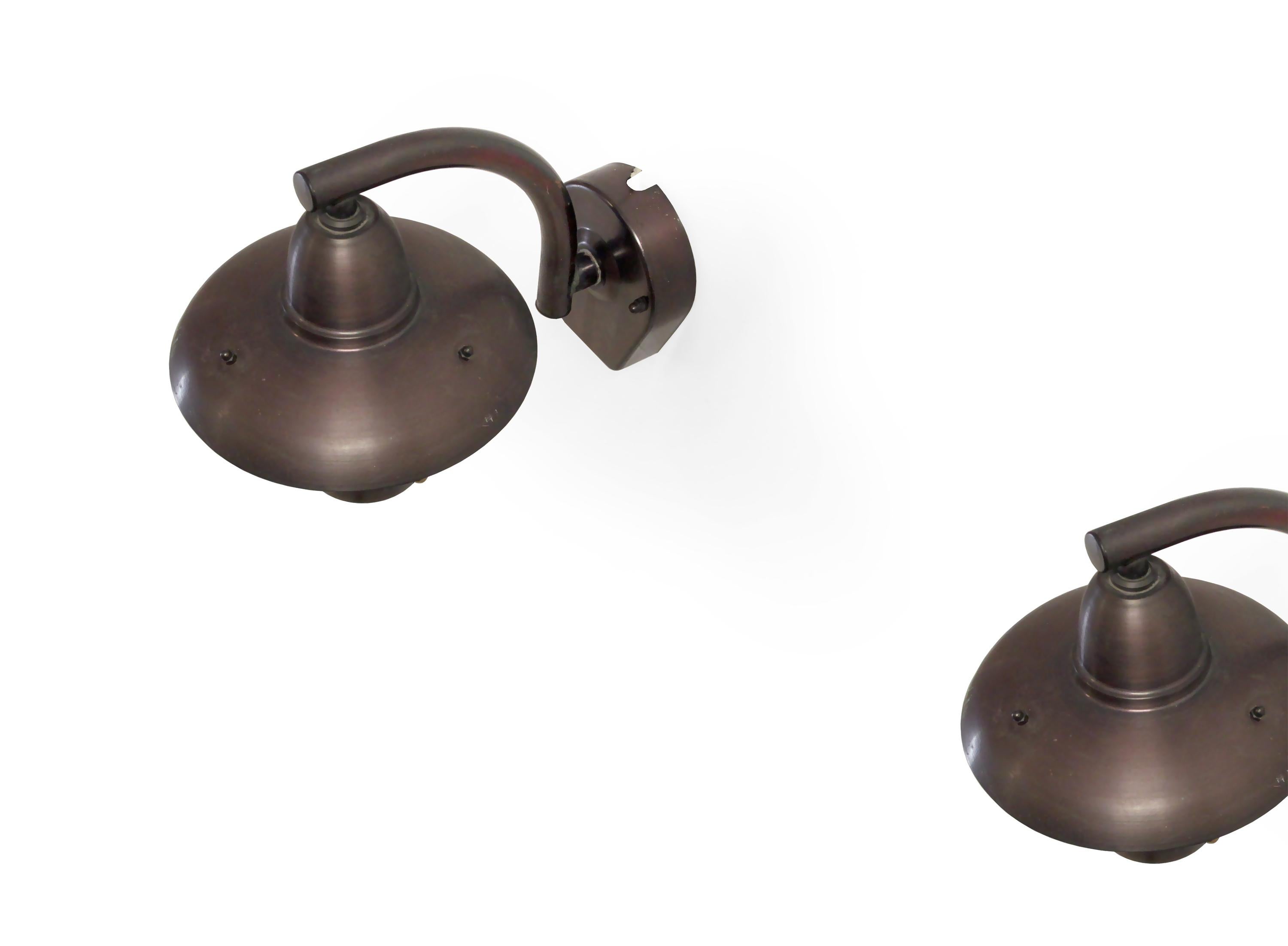 Pair of Outdoor Wall Lights in Copper by Westal, 1980s In Excellent Condition In Oslo, NO