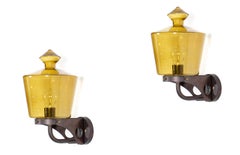 Pair of Outdoor Wall Lights in Copper, Norway, 1960s