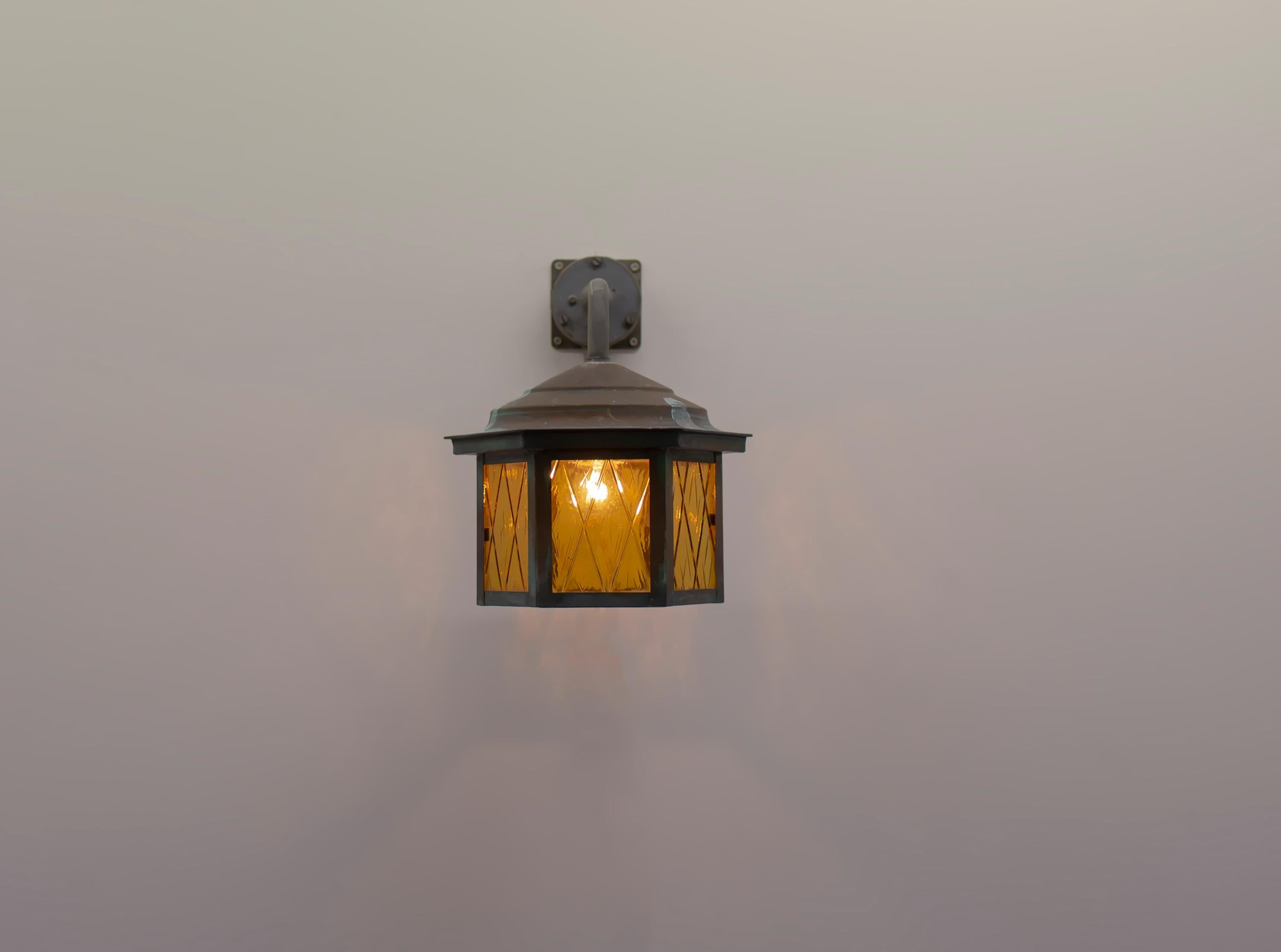 Pair of Outdoor Wall Lights in Copper, Norway, 1970s 4