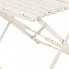 Pair of Outdoor White Painted Folding Side Chairs