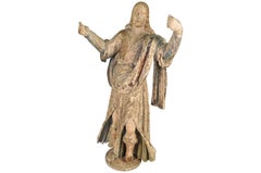 Pair of Outstanding 17th Century Italian Polychromed Musician Statues