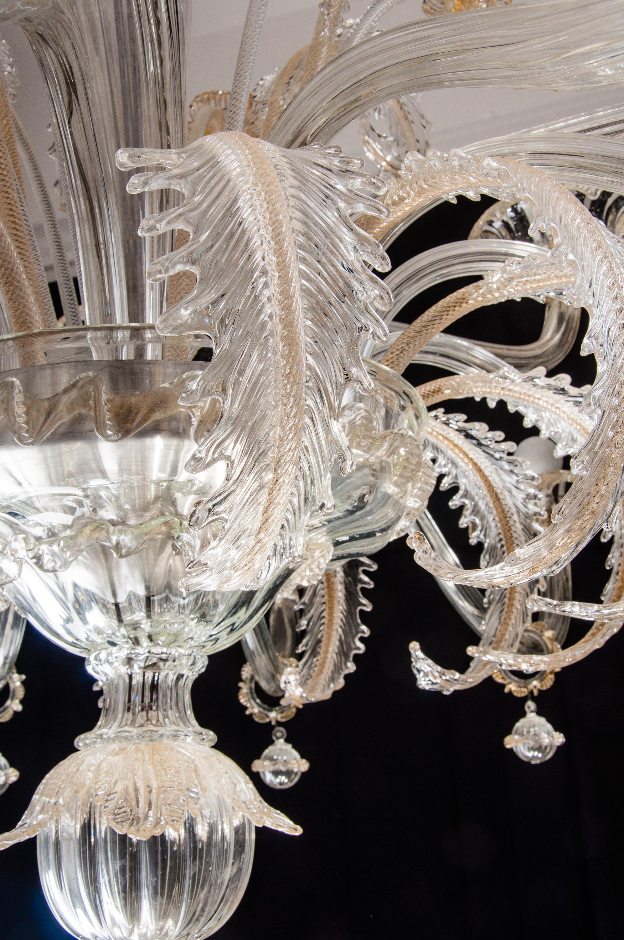 Pair of Outstanding Murano Chandeliers by Seguso, 1960 In Excellent Condition In Rome, IT
