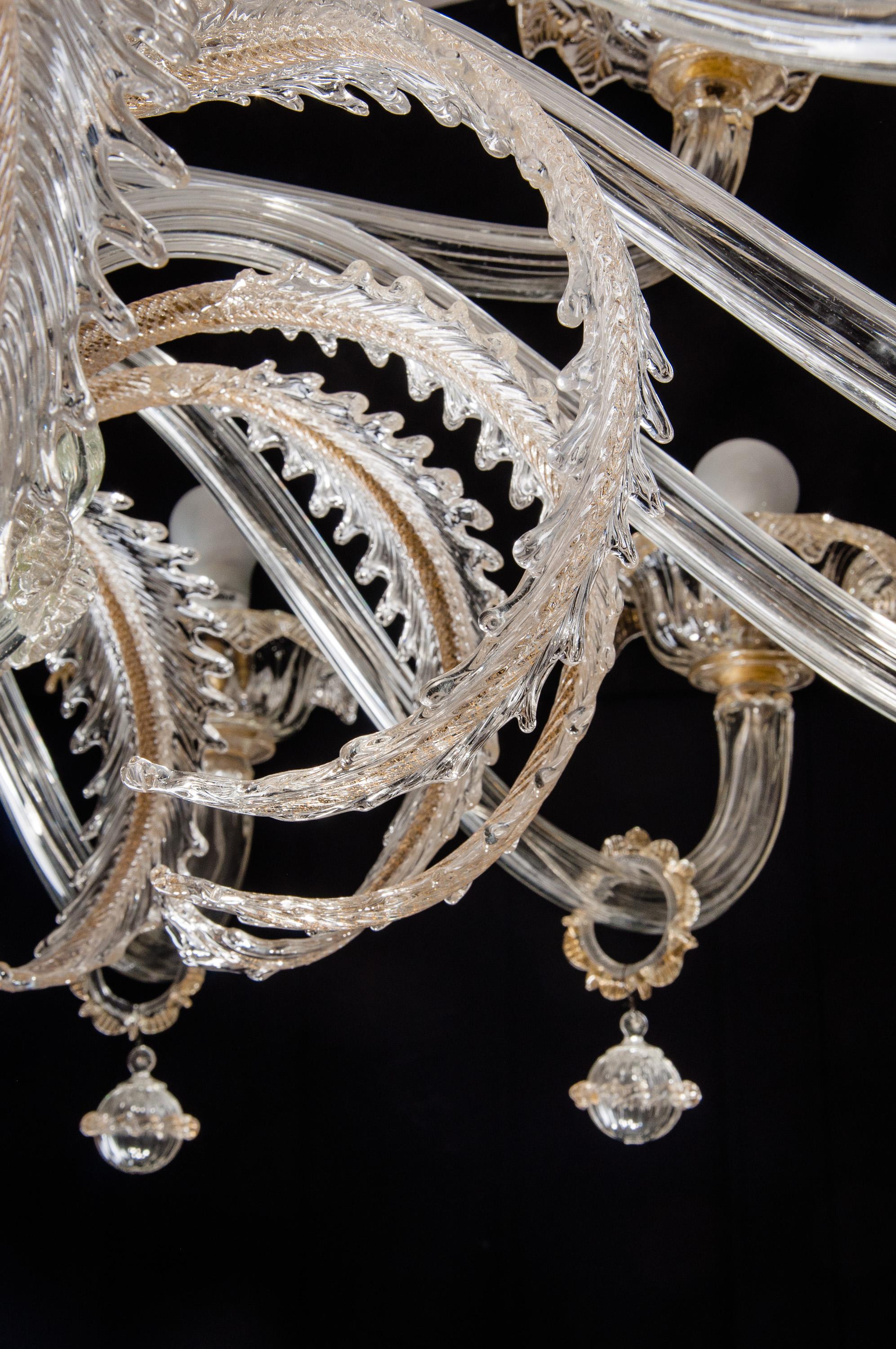 20th Century Pair of Outstanding Murano Chandeliers by Seguso, 1960